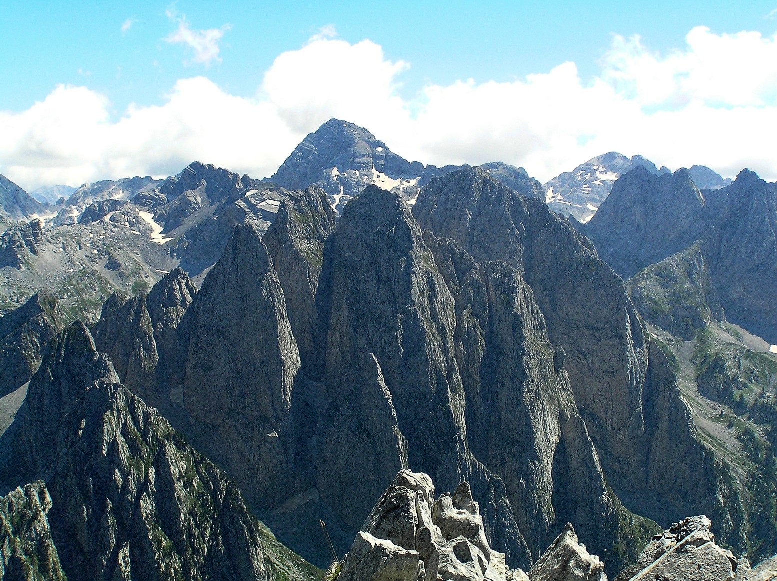 Maja Jezercë seen from Karanfil — the highest peak of the entire Dinaric Alps